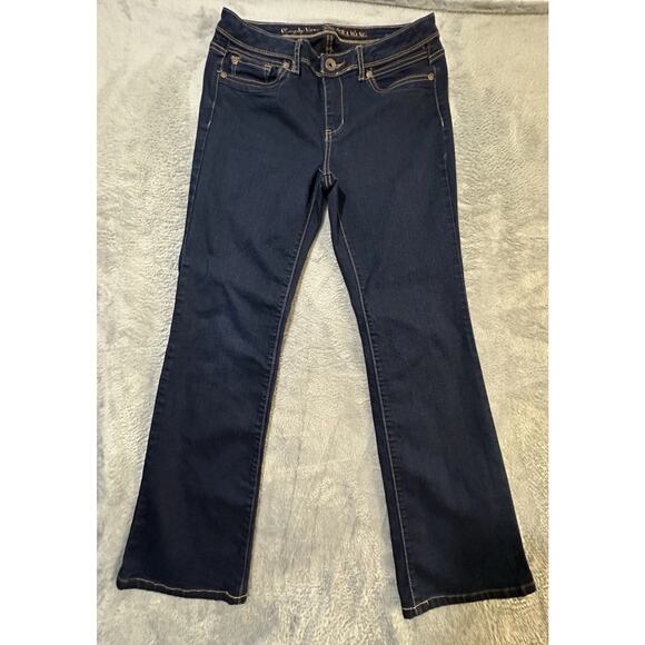 Simply Vera Vera Wang Women’s 8 Bootcut Jeans Dark Wash Stretch Flap Pockets - Picture 1 of 11